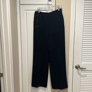 DKNY Women’s Wide Leg Sailor Pants with Button Trim